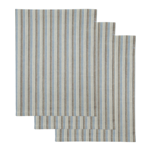 House Doctor Cook keukenhanddoek blauw/zand - set van 3