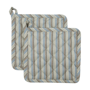 House Doctor Chef pothouders blauw/zand - set van 2 House Doctor Chef pothouders blauw/zand - set van 2