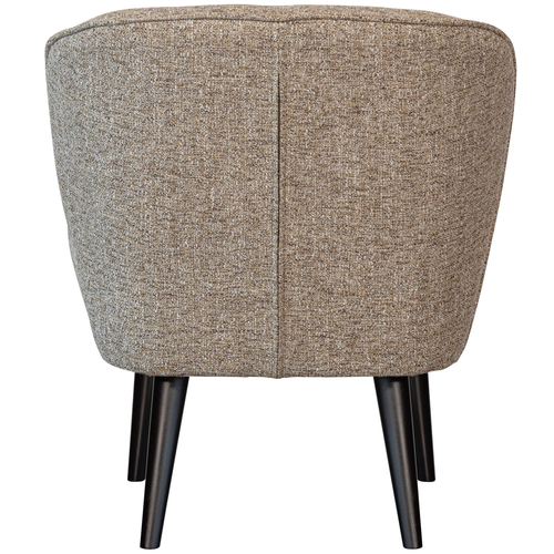 WOOOD Sara fauteuil geweven stof naturel melange