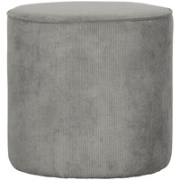 Sara poef hoog ribstof vergrijsd groen