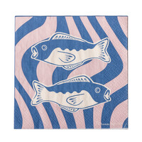 Remy servetten papier blauw - pak van 20