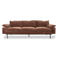 Retro 4-zit sofa - royal velvet magnolia