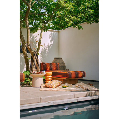 HKLiving Earthenware bijzettafel cream large