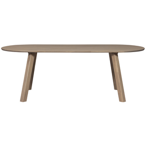 WOOOD Tablo table à manger ovale plateau laqué 220 x 90 cm pebble grey