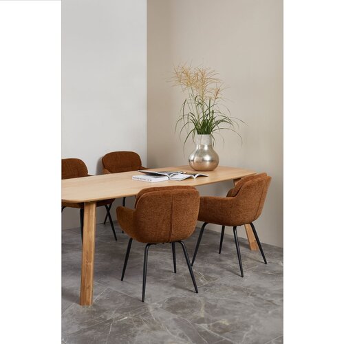 WOOOD Tablo eettafel deens ovaal dl 220 x 100 cm transparant WOOOD Tablo eettafel deens ovaal dl 220 x 100 cm transparant