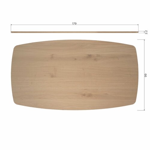 WOOOD Tablo eettafel deens ovaal dl 180 x 100 cm transparant WOOOD Tablo eettafel deens ovaal dl 180 x 100 cm transparant
