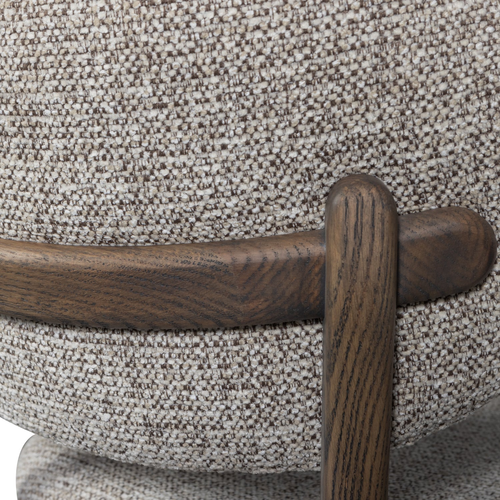 WOOOD Udar eetkamerstoel met houten frame donkerbruin