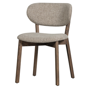 WOOOD Udar eetkamerstoel met houten frame donkerbruin