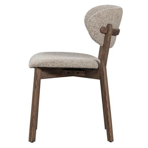 WOOOD Udar eetkamerstoel met houten frame donkerbruin