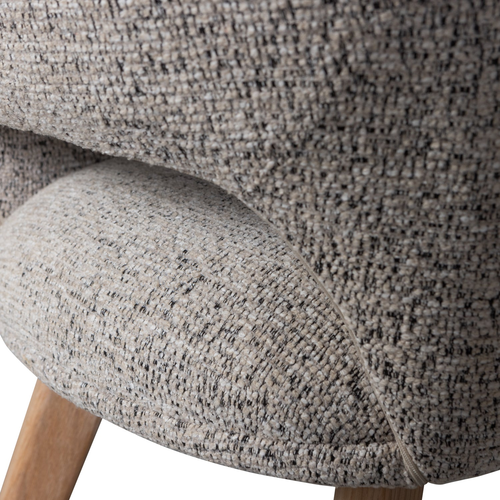 WOOOD Murat eetkamerstoel naturel met houten poot naturel