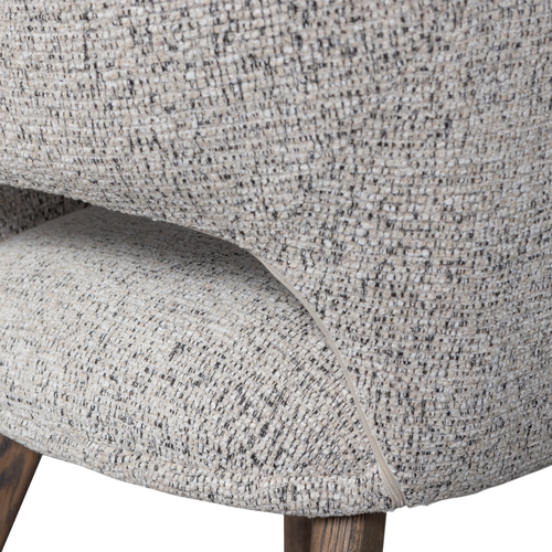 WOOOD Murat eetkamerstoel naturel met houten poot donkerbruin