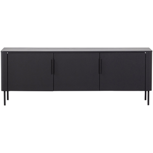 WOOOD Gunnar meuble TV 154 cm en pin noir mat