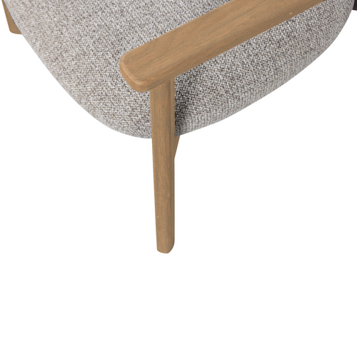 WOOOD Udar fauteuil naturel met houten frame naturel