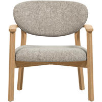 Udar fauteuil naturel met houten frame naturel