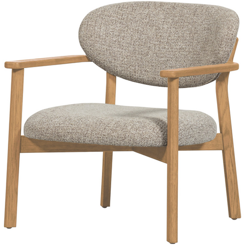 WOOOD Udar fauteuil naturel met houten frame naturel