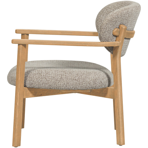 WOOOD Udar fauteuil naturel met houten frame naturel