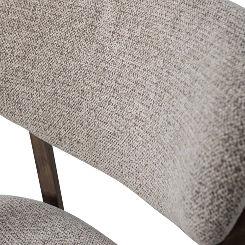 WOOOD Udar fauteuil naturel met houten frame donkerbruin