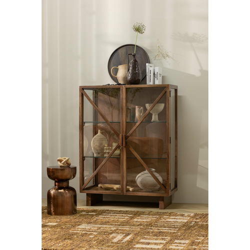 WOOOD Kella 2-deurs kast mango hout bruin