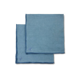 HKLiving Ease servetten set of 2 mist blue 50 x 50 cm