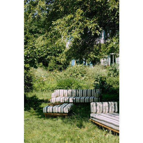 HKLiving Outdoor sofa teak chalkstripe