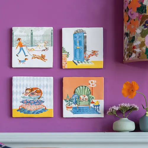 StoryTiles Who let the dog out tegel small