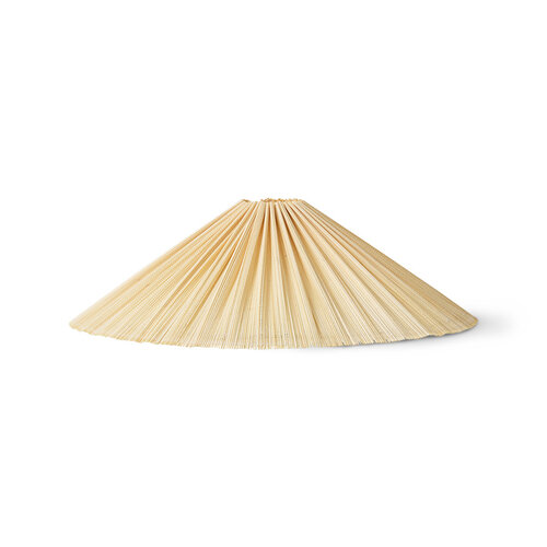 HKLiving Column tafellamp voet lime lampenkap plissé ivory