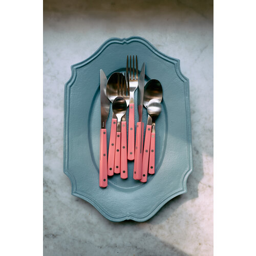 HKLiving 70s bestek: raspberry – set van 16