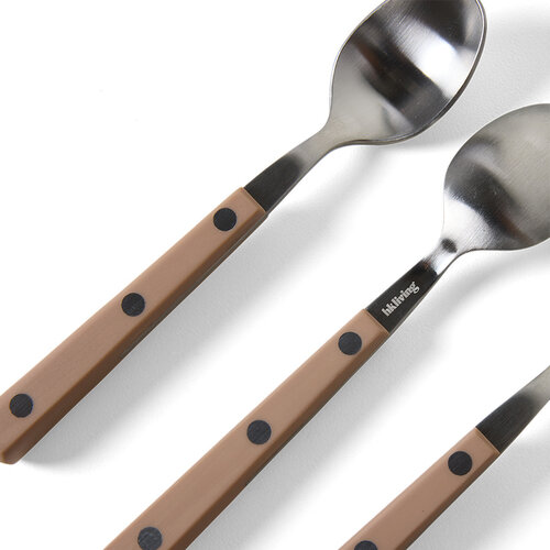 HKLiving 70s bestek: tea spoons taupe  - set van 4