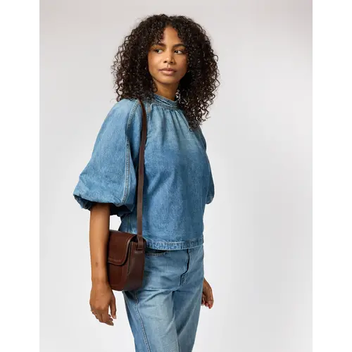 O My Bag Nina handtas klassiek leer - Chocolate