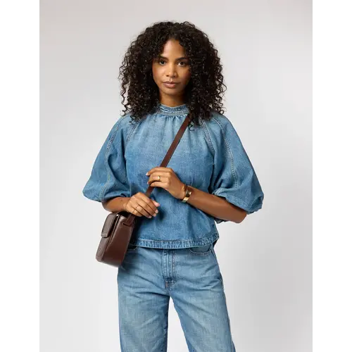 O My Bag Nina handtas klassiek leer - Chocolate