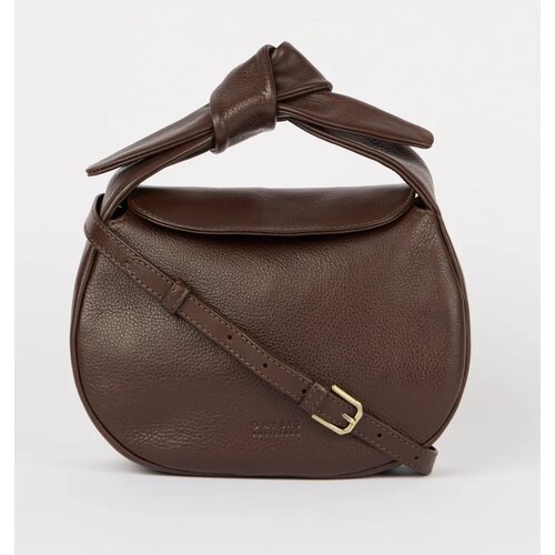 O My Bag Coco croissant handtas klassiek leer - Chocolate