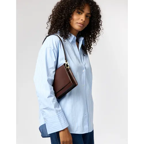 O My Bag Audrey mini klassiek leer - Chocolate