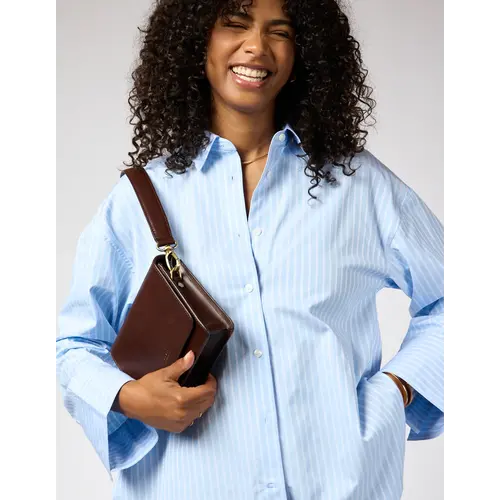 O My Bag Audrey mini klassiek leer - Chocolate