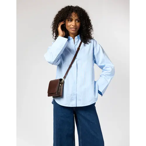 O My Bag Audrey mini klassiek leer - Chocolate