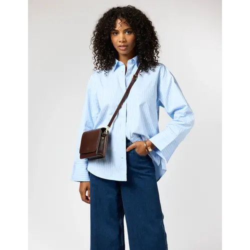 O My Bag Audrey mini klassiek leer - Chocolate