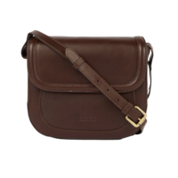 Nina handtas klassiek leer - Chocolate