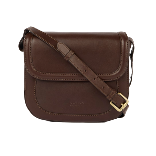 O My Bag Nina handtas klassiek leer - Chocolate