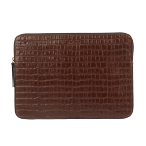 O My Bag Housse laptop Croco - Chocolate