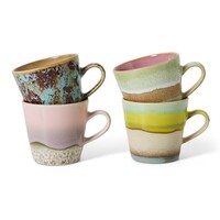 70s americano mokken rococo – set van 4
