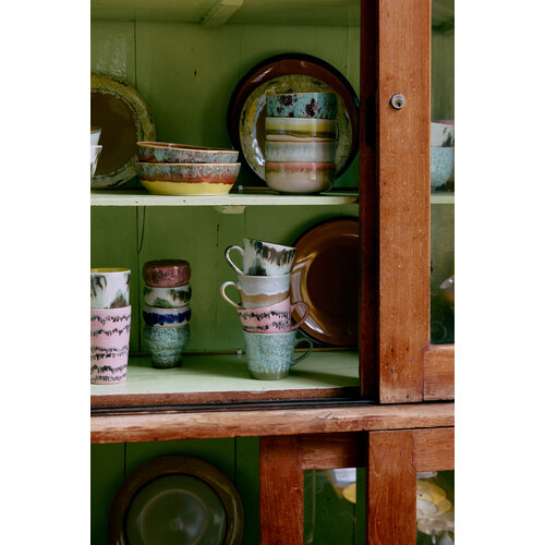 HKLiving 70s cappuccino mokken dada - set van 4