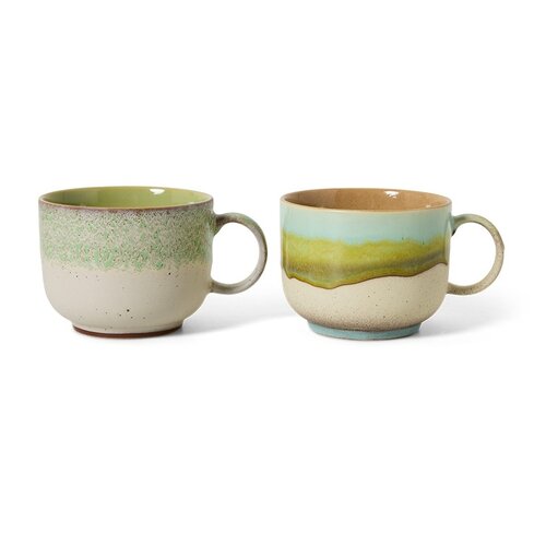 HKLiving 70s theekoppen Neo - set van 2 HKLiving 70s theekoppen Neo - set van 2