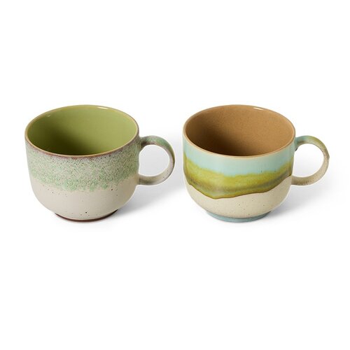 HKLiving 70s theekoppen Neo - set van 2 HKLiving 70s theekoppen Neo - set van 2