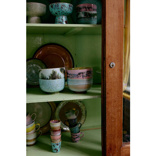HKLiving 70s ristretto kopjes futurism - set van 4