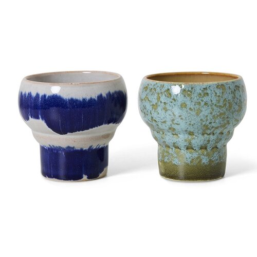 HKLiving 70s lungo mokken symbolist - set van 2