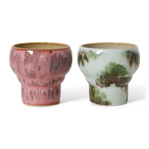 HKLiving 70s mugs lungo expression - lot de 2