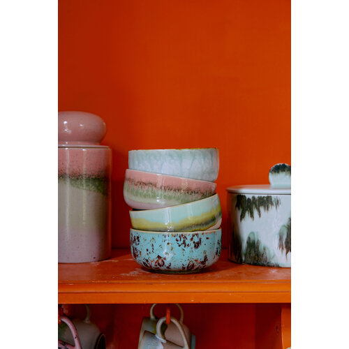 HKLiving 70s dessert bowls impression - set van 4