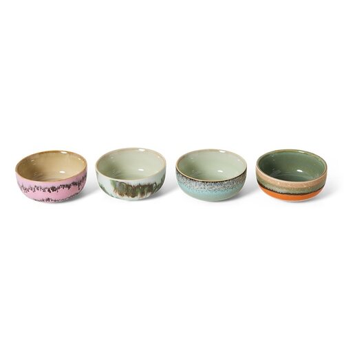 HKLiving 70s tapas bowls renaissance - set van 4