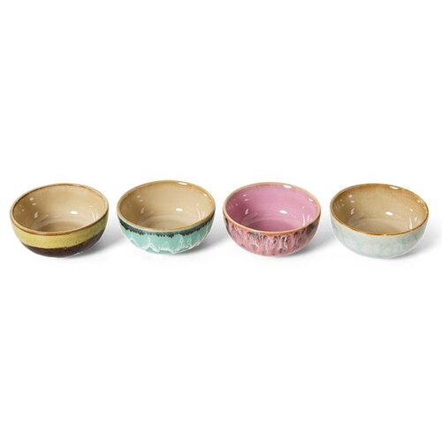 HKLiving 70s XS bowls modernist - set van 4