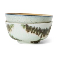 70s ramen bowls minimalist - set van 2