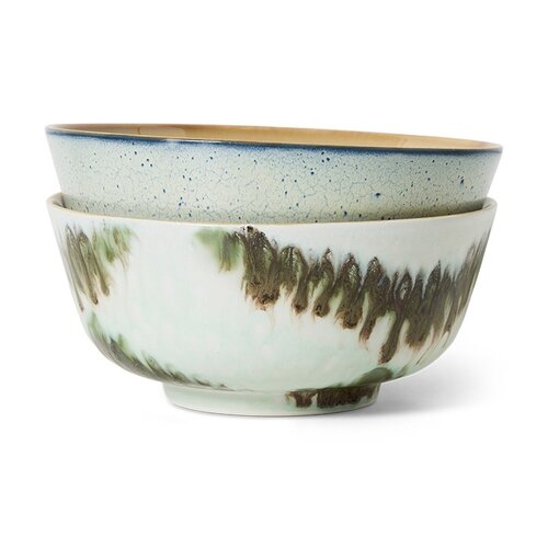 HKLiving 70s ramen bowls minimalist - set van 2